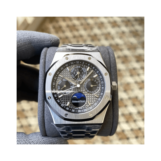 AUDEMARS PIGUET 오데마피게 로얄오크 퍼페추얼 캘린더 그레이 다이얼 26574