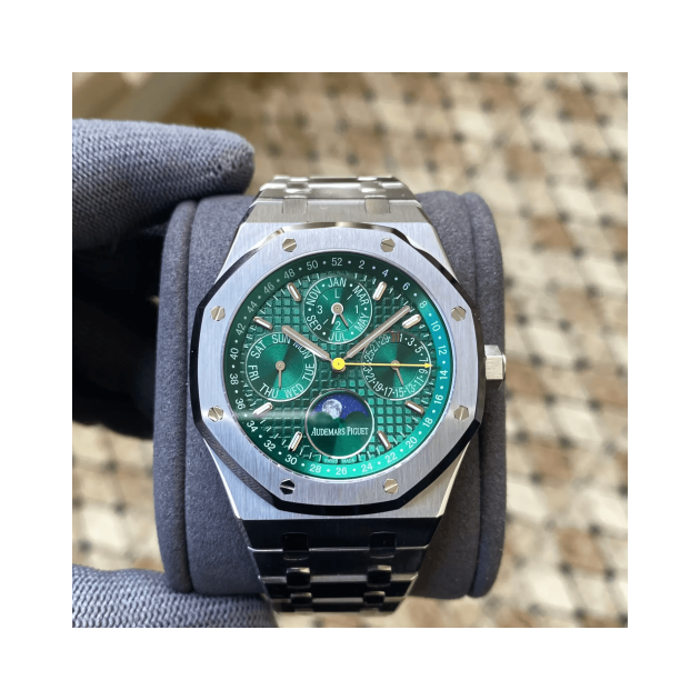 AUDEMARS PIGUET 오데마피게 로얄오크 퍼페추얼 캘린더 그린 다이얼 26574