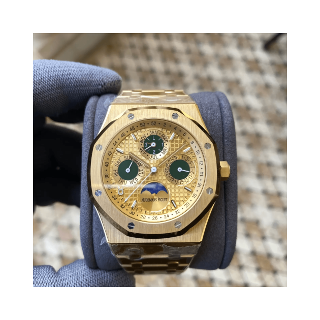 AUDEMARS PIGUET 오데마피게 로얄오크 퍼페추얼 캘린더 금통 골드 다이얼 26574