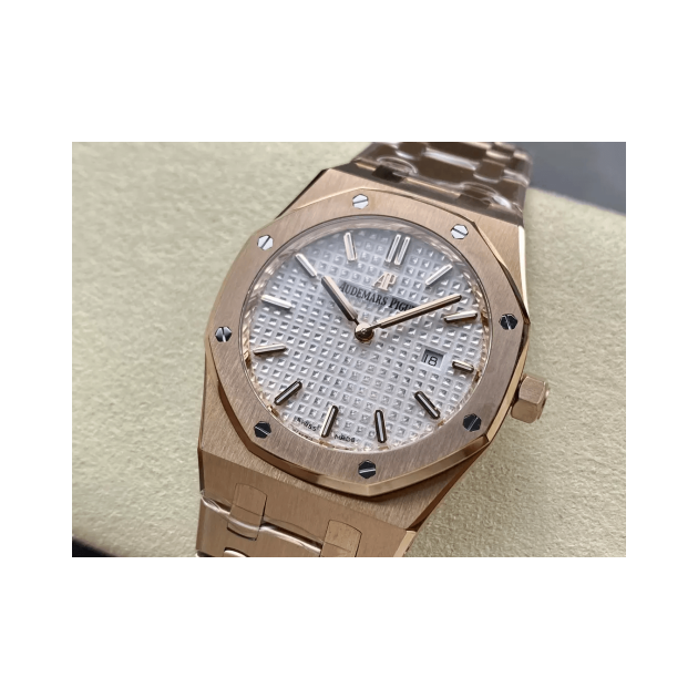 AUDEMARS PIGUET 오데마피게 로얄오크 흰판 금통 33mm 여성용