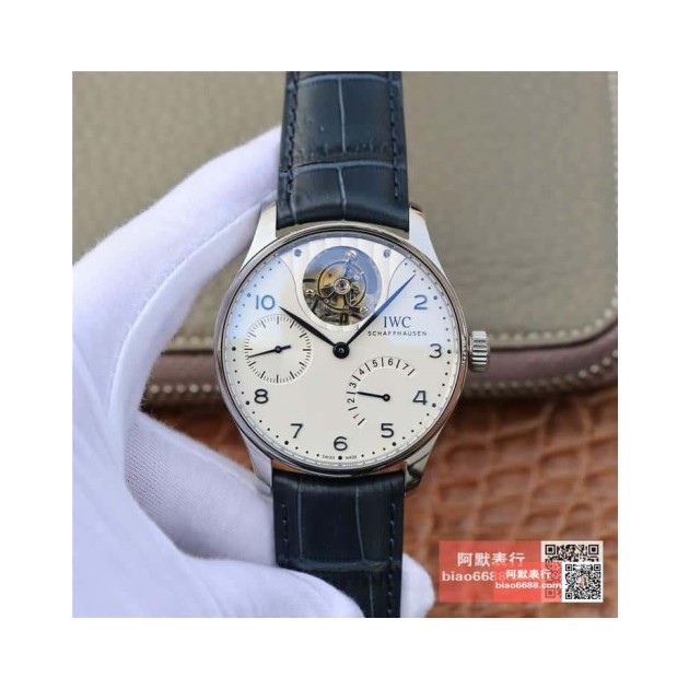 IWC 아이더블유씨 포르투기저 레트로그레이드 뚜르비옹 화이트다이얼