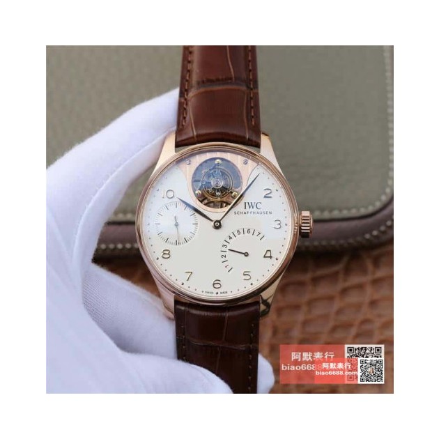 IWC 아이더블유씨 포르투기저 레트로그레이드 뚜르비옹 로즈골드 화이트다이얼