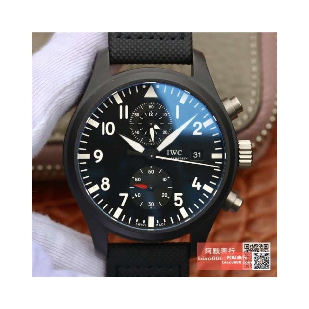 IWC 아이더블유씨 파일럿 탑건 크로노그래프 미라마 블랙