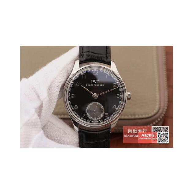 IWC 아이더블유씨 포르투기저 핸드운드 스틸 블랙다이얼
