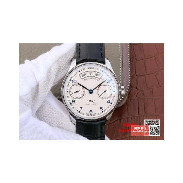 IWC 아이더블유씨 포르투기저 애뉴얼캘린더 칼리버 화이트다이얼