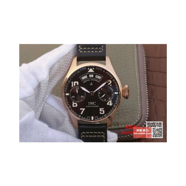IWC 아이더블유씨 빅 파일럿 애뉴얼 캘린더 로즈골드 블랙다이얼