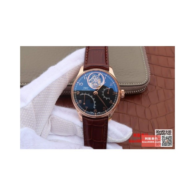 IWC 아이더블유씨 포르투기저 뚜르비옹 로즈골드 블랙다이얼