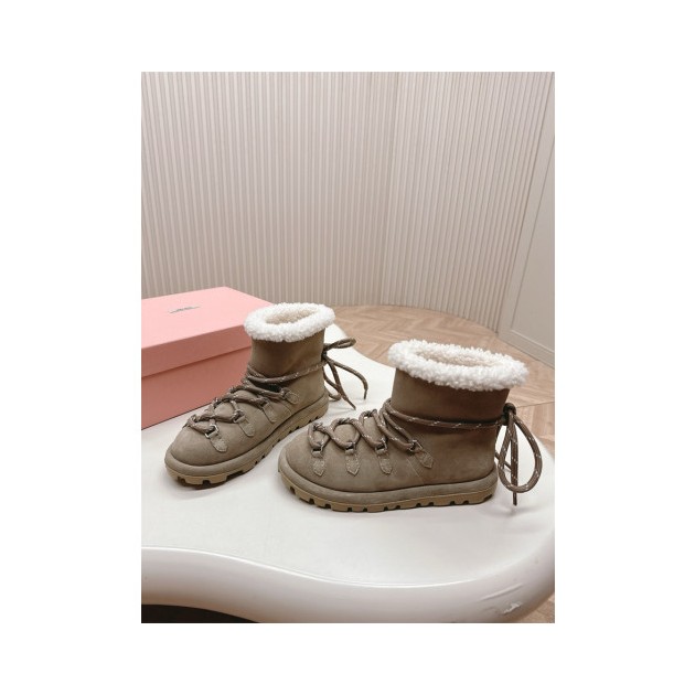 MIUMIU 미우미우 여성용 스노우 부츠 M25594-2 2024/신상 블랙,브라운 2color