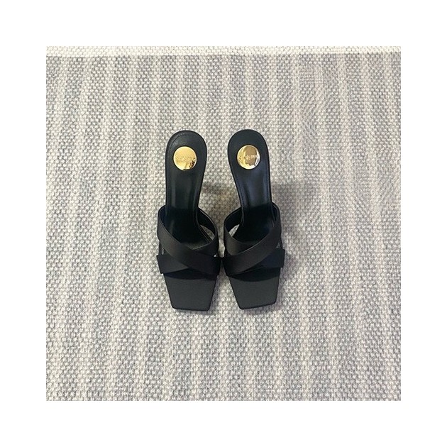 SAINT LAURENT 생로랑 여성용 슬리퍼 (굽높이8.5CM) Y61640-2 2024/신상 블랙,화이트 2color