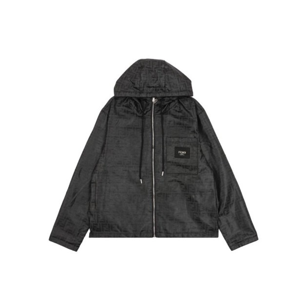 FENDI 펜디 로고 패치 리버시블 윈드브레이커