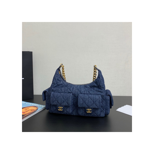 CHANEL 샤넬 맥시 데님 호보백 AS5302 2COLOR