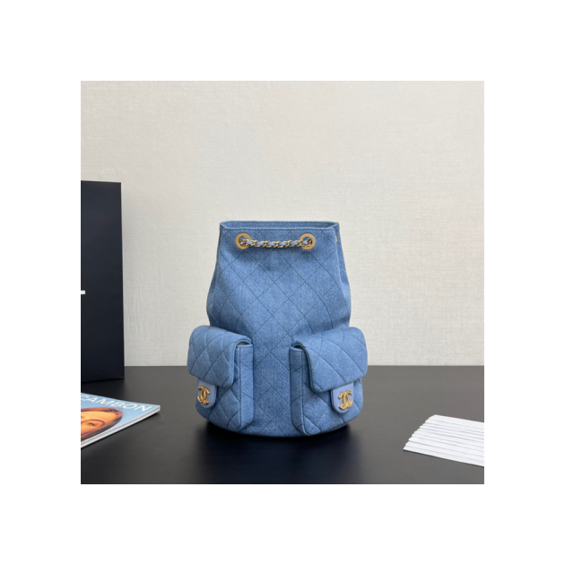 CHANEL 샤넬 크루즈 투포켓 데님 백팩 AS5310