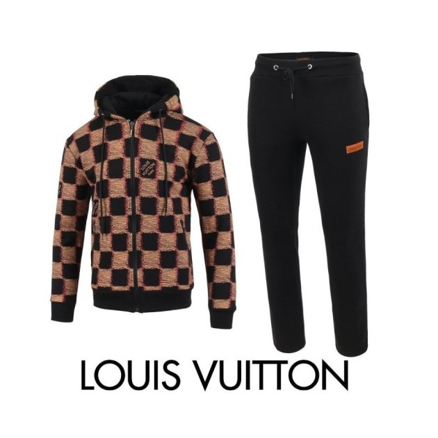 LOUIS VUITTON 루이비통 24FW 컬러 다미 로고 후드집업 트레이닝 셋트