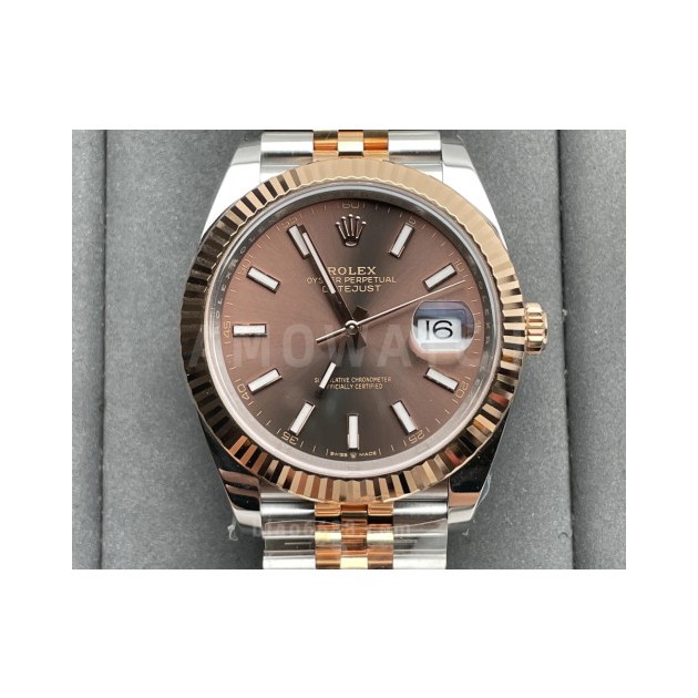 ROLEX 로렉스 데이저스트 브라운 다이얼 콤비 41mm
