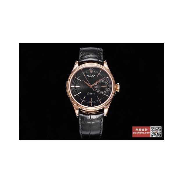 ROLEX 로렉스 셀리니 시리즈 캘린더 로즈골드 블랙 다이얼 39mm