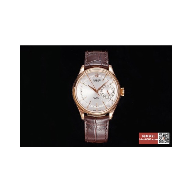 ROLEX 로렉스 셀리니 시리즈 캘린더 로즈골드 실버 다이얼 39mm