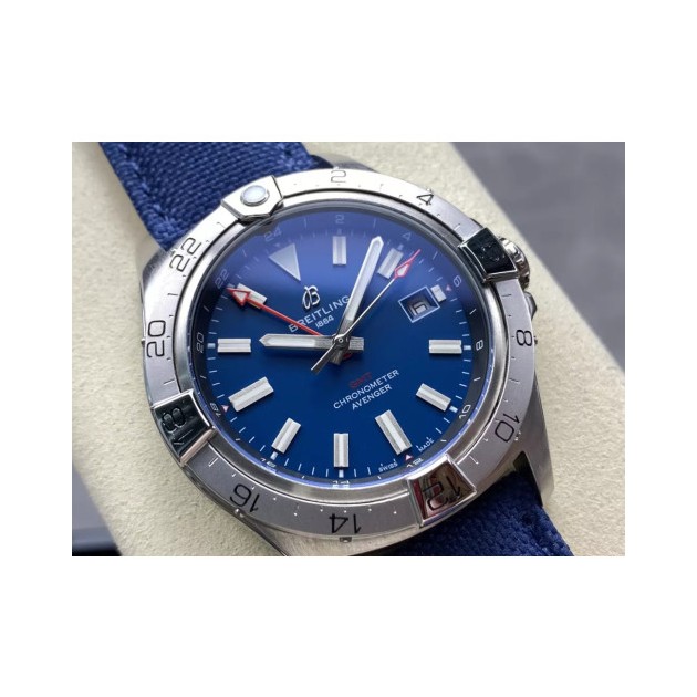 BREITLING 브라이틀링 어벤저 오토매틱 GMT44 1:1 베스트 에디션 블루 다이얼 44mm