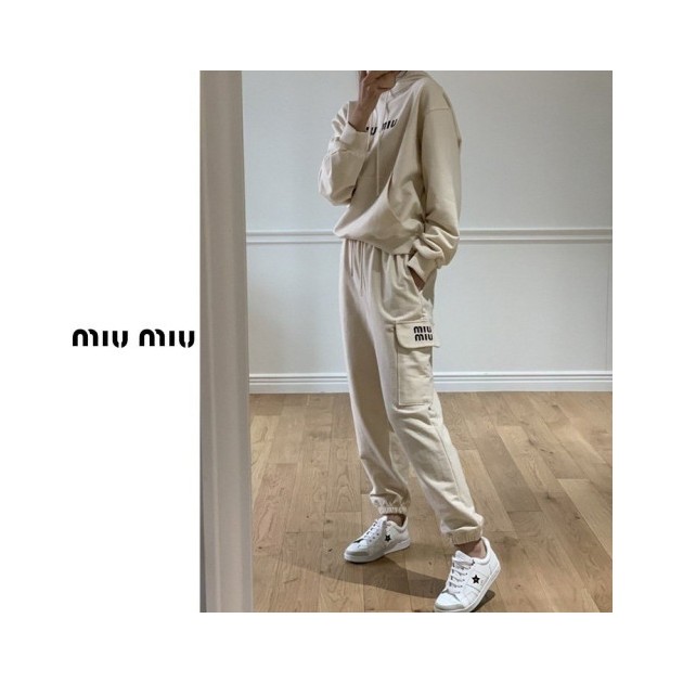 MIUMIU 미우미우 로고후드 건빵 팬츠 세트 2COLOR