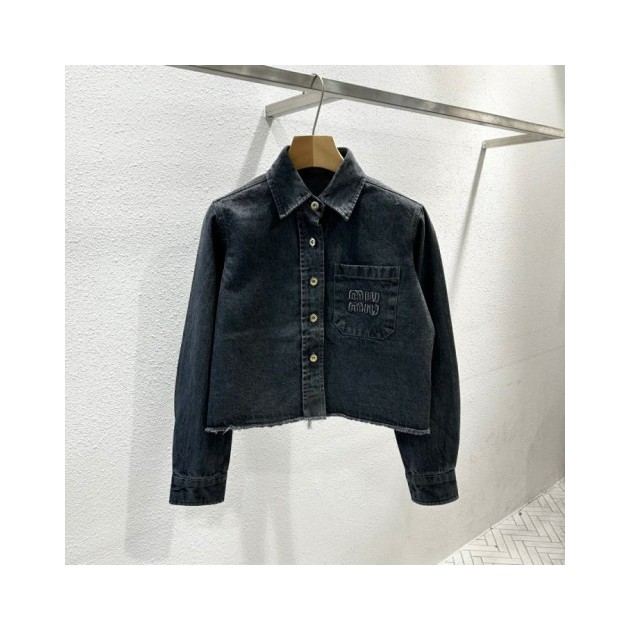 MIUMIU 미우미우 흑청 데님 자켓