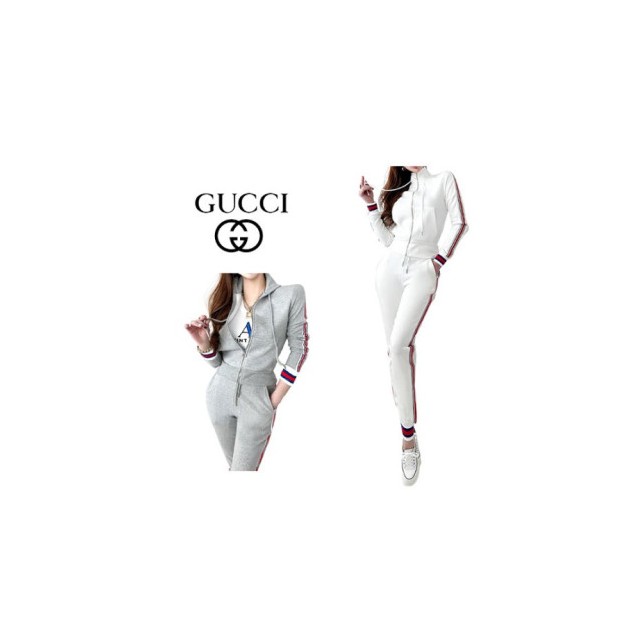 GUCCI 구찌 사이드 니트 라인 조거 트레이닝 셋업