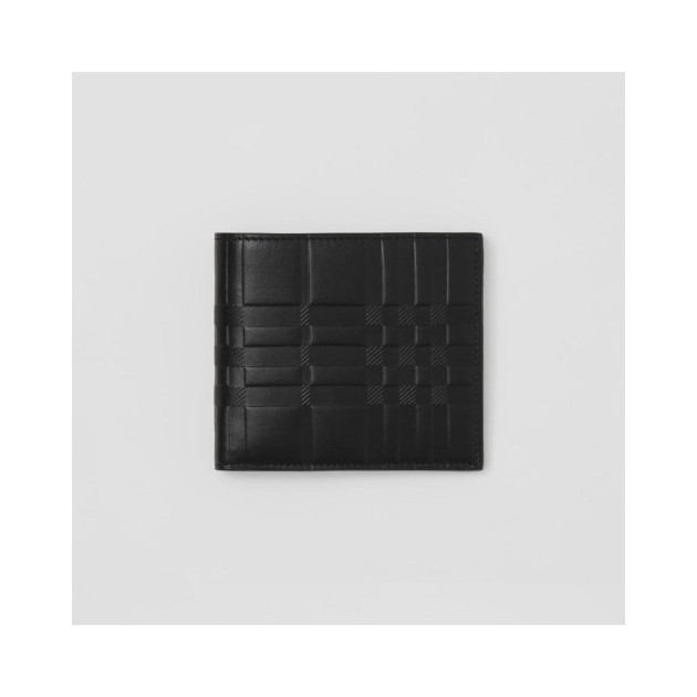 BURBERRY 버버리 체크 엠보 가죽 2단 머니클립 80493141
