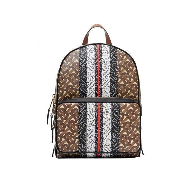 BURBERRY 버버리 스트라이프 프린트 캔버스 백팩 80193461