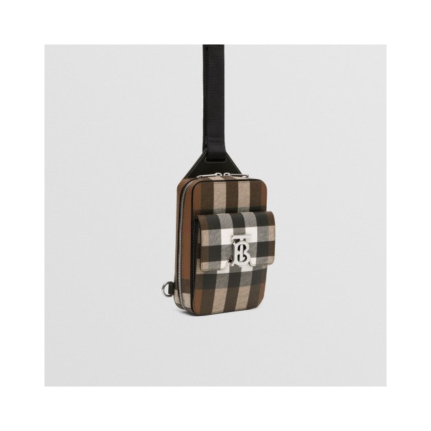 BURBERRY 버버리 체크 레더 크로스백 80509581