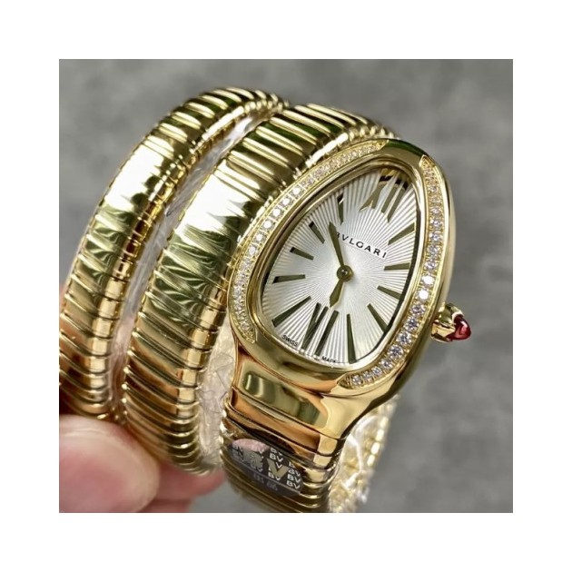 BULGARI 불가리 세르펜티 투보가스 로즈골드 다이아몬드 블랙다이얼 102680