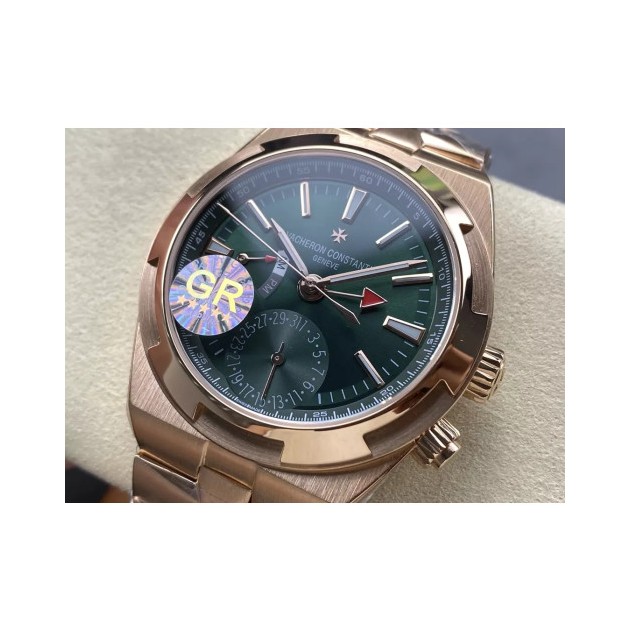 VACHERON CONSTANTIN 바쉐론콘스탄틴 오버시즈 듀얼 타임 그린 다이얼 금통 7920V