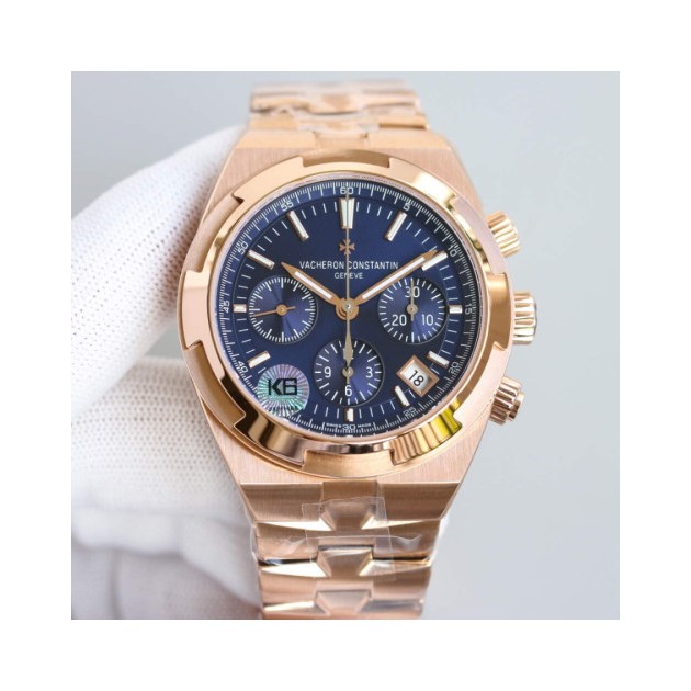 VACHERON CONSTANTIN 바쉐론콘스탄틴 크로노그래프 41mm 핑크 골드 버클 오토매틱 메탈 시계 2color 5500V110R-B952 2COLOR