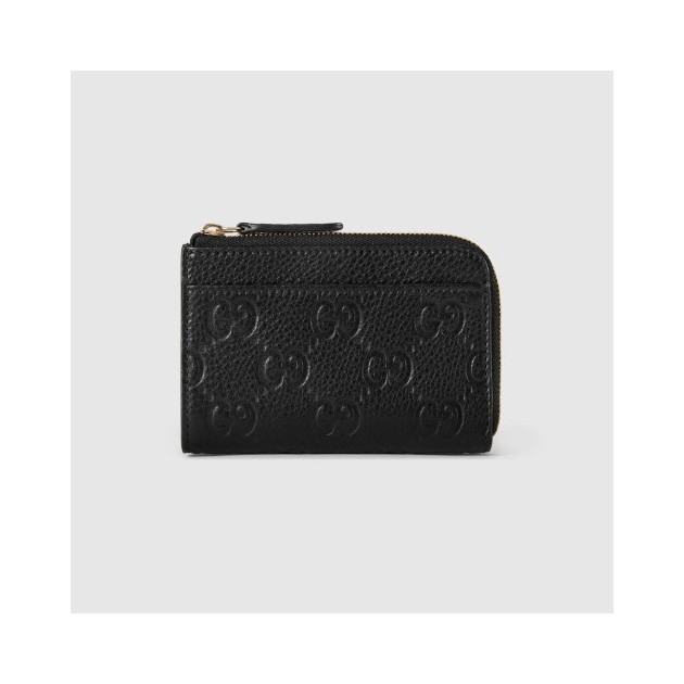 GUCCI 구찌 GG 엠블럼 지퍼 카드 케이스 815936