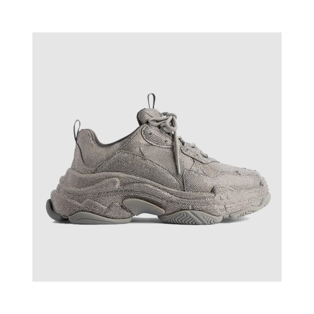 BALENCIAGA 발렌시아가 여성용 스니커즈 TRIPLE S 라인스톤 스니커즈 536737