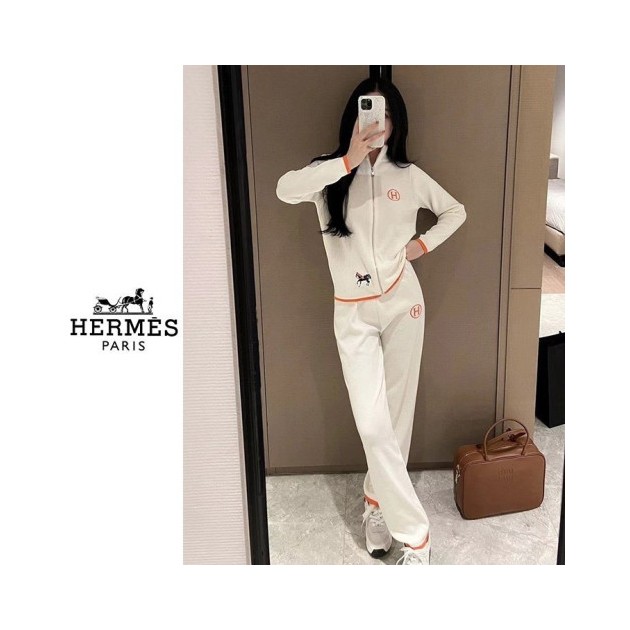 HERMES 에르메스 H로고 홀스 니트셋업 2COLOR