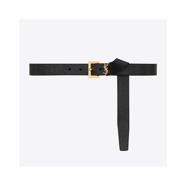 SAINT LAURENT 생로랑 그레인 램스킨 CASSANDRE 벨트 784193 (30mm) 2COLOR