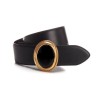 SAINT LAURENT 생로랑 가죽 볼록 버클 벨트 658530 (50mm)