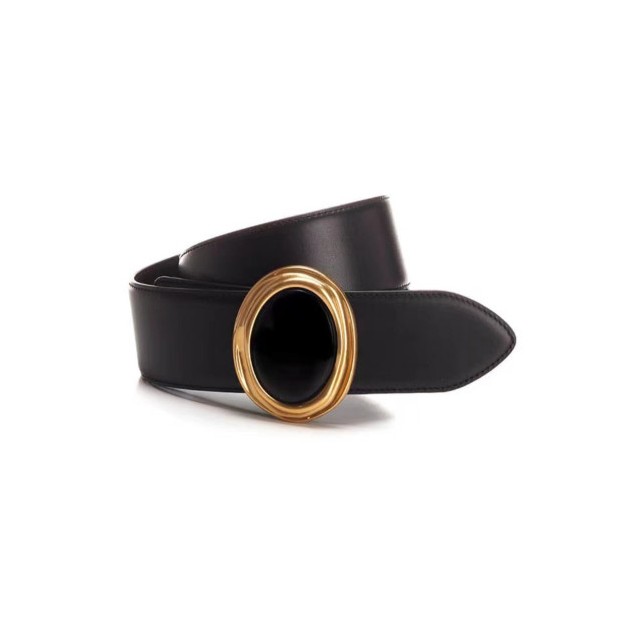 SAINT LAURENT 생로랑 가죽 볼록 버클 벨트 658530 (50mm)