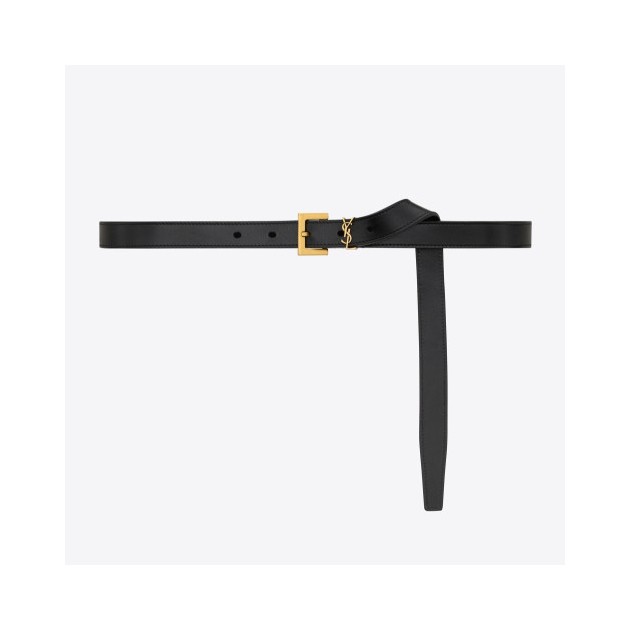 SAINT LAURENT 생로랑 베지터블 태닝 가죽 CASSANDRE 슬림 벨트 782076 (20mm) 2COLOR