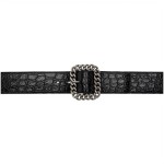 SAINT LAURENT 생로랑 악어 사각 체인 버클 벨트 640567 (50mm) 2COLOR