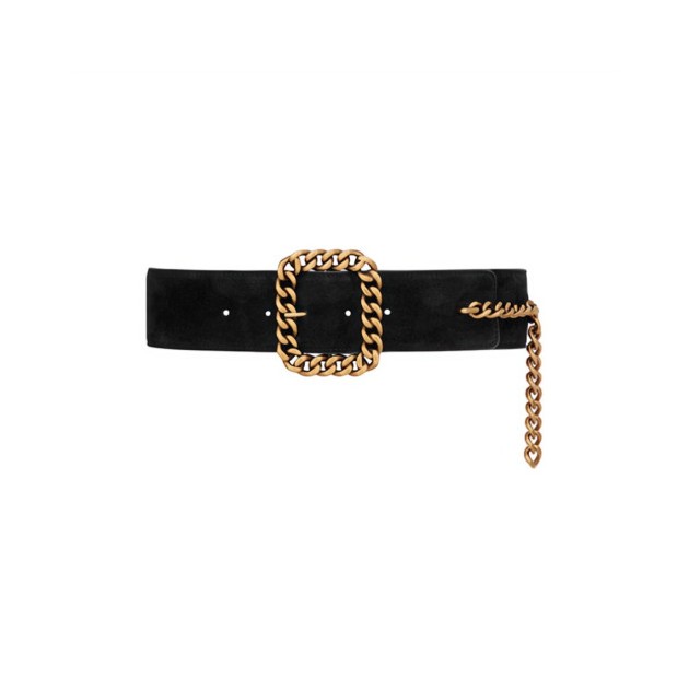 SAINT LAURENT 생로랑 사각 체인 버클 벨트 640570 (50mm)