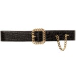 SAINT LAURENT 생로랑 사각 체인 버클 벨트 640575 (50mm)