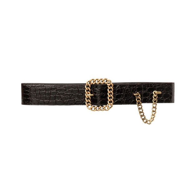 SAINT LAURENT 생로랑 사각 체인 버클 벨트 640575 (50mm)