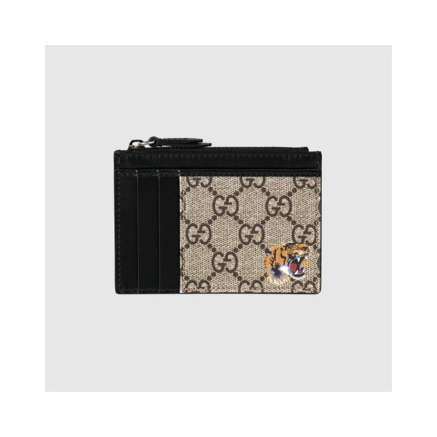 GUCCI 구찌 타이거 프린트 카드 케이스 지갑 597555
