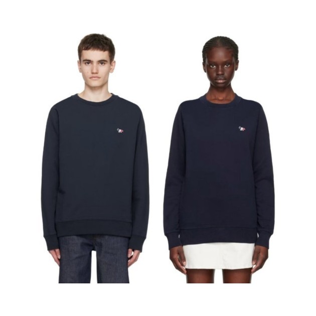 MAISON KITSUNE 메종키츠네 트리컬러 레귤러 맨투맨 3COLOR