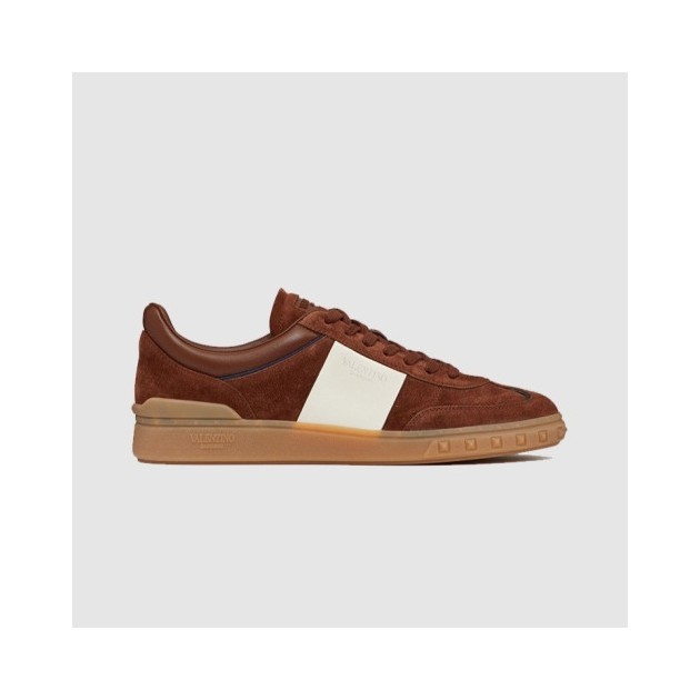 VALENTINO 발렌티노 남성용 송아지 가죽 로우탑 스니커즈