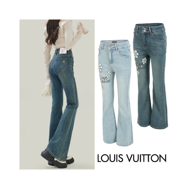 LOUIS VUITTON 루이비통 스틸로고 플라워 프린팅 부츠컷