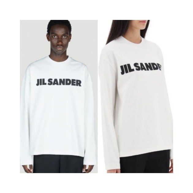 JIL SANDER 질샌더 로고 긴팔티셔츠