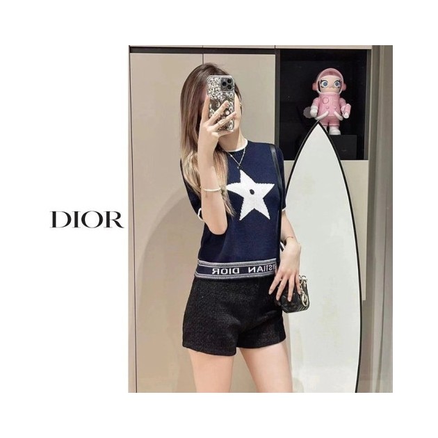 DIOR 디올 스타 레터링 라운드니트 2COLOR