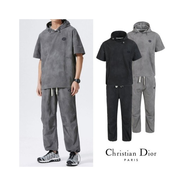DIOR 디올 엠보자수 워싱 트레이닝 셋업
