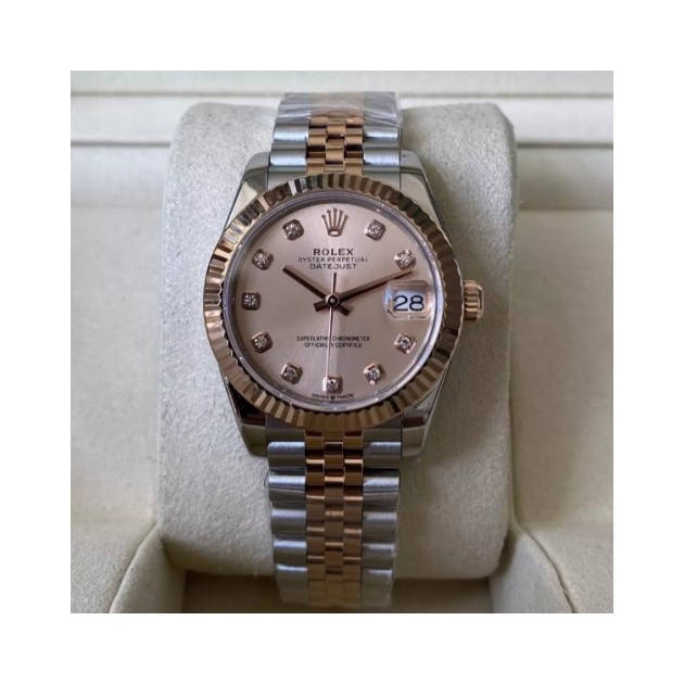 ROLEX 로렉스 여성용 데이저스트 RG 다이아몬드 다이얼 콤비 SS/RG 31mm 278271