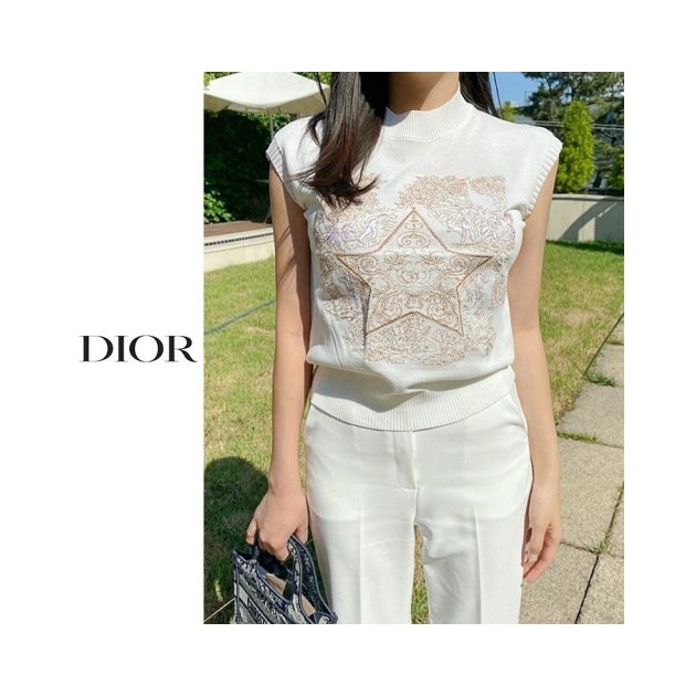DIOR 디올 별 자수 반팔니트